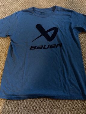 Bauer Blue Short-Sleeve Tee with Black Logo